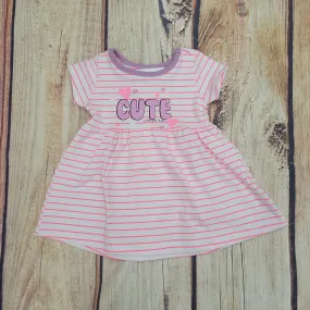 CLEARANCE UP BABY CUTE PINK STRIPE DRESS