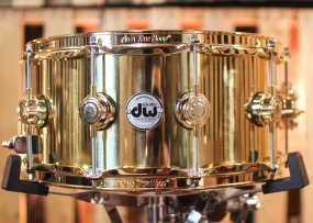 DW 6.5x14 Collector's Bell Brass Snare Drum w/ Gold Hardware - DRVN6514SPG