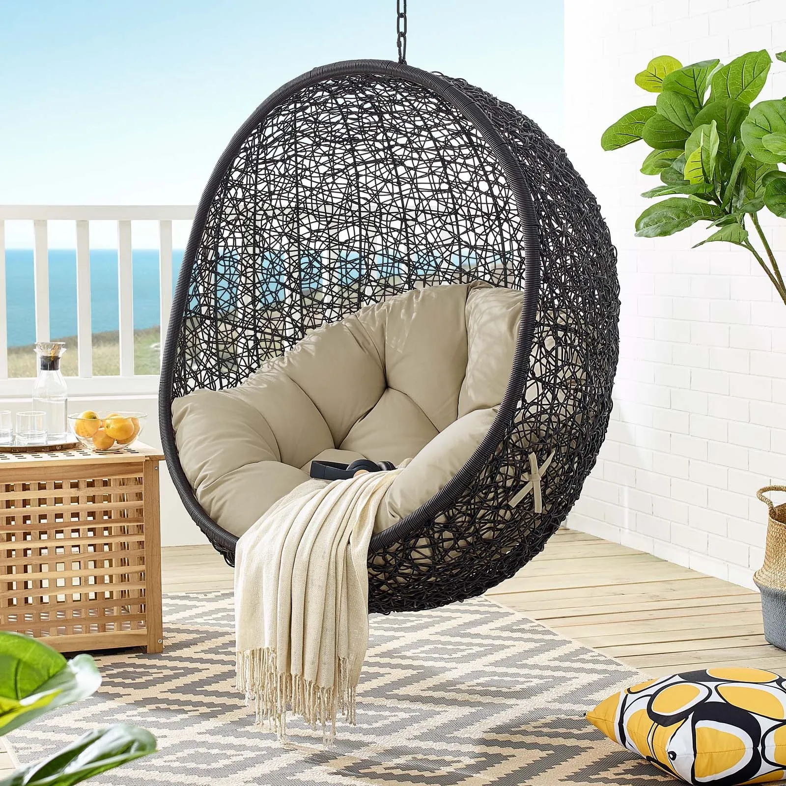 Encase Sunbrella® Swing Outdoor Patio Lounge Chair