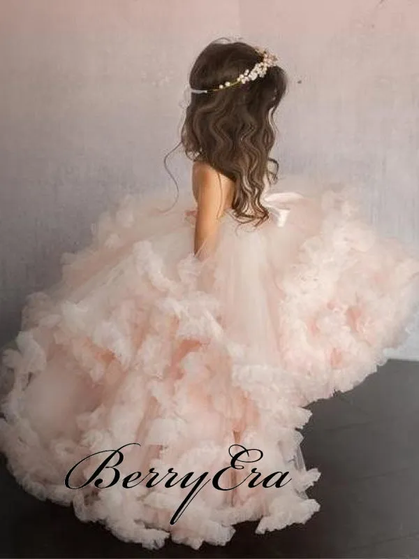 Fluffy Hi-low Tulle Flower Girl Dresses, Lovely Little Girl Dresses