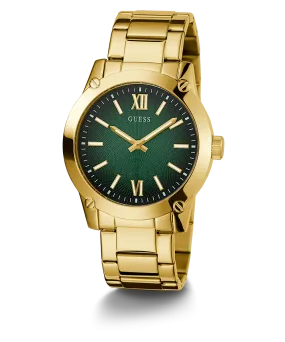 GUESS Mens Gold Tone Analog Watch