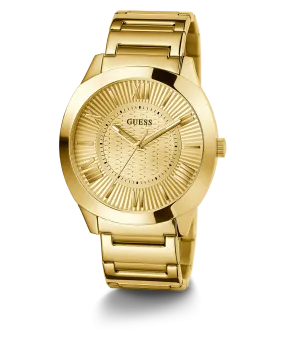 GUESS Mens Gold Tone Analog Watch