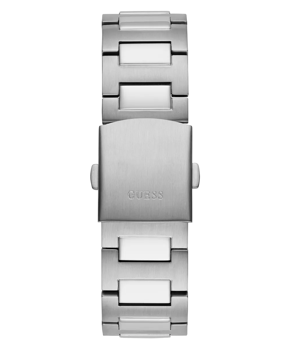 GUESS Mens Silver Tone Multi-function Watch