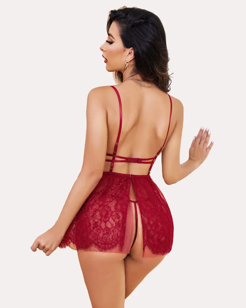 Lace Mesh Babydoll Nightwear