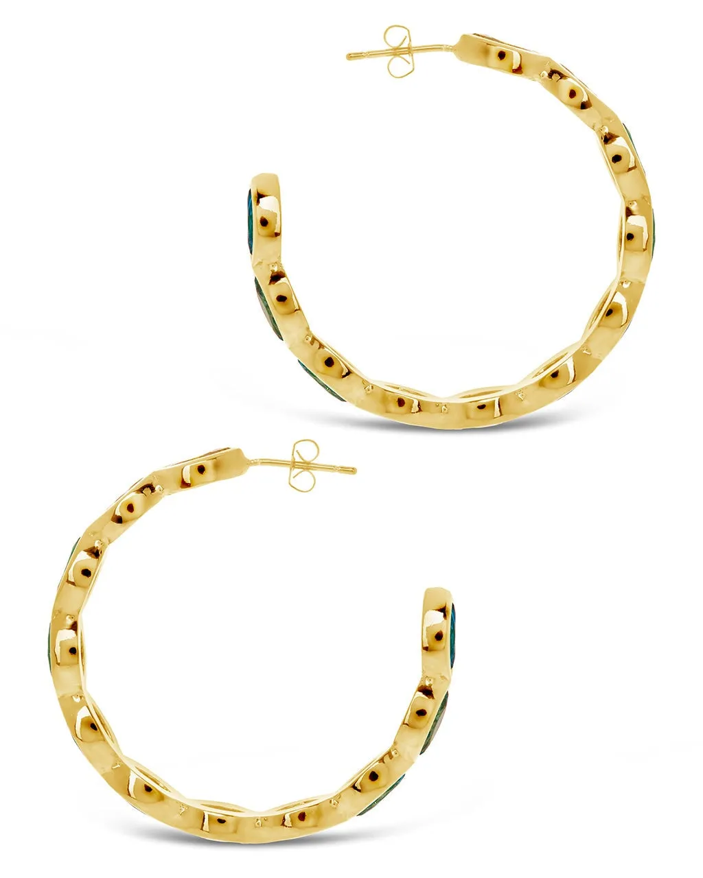 Naomi Multicolored CZ Hoop Earrings