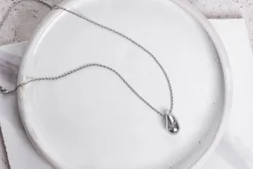 Silver drop pendant