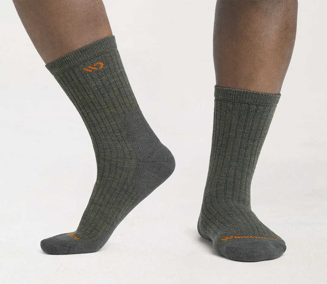 Solid Cushioned Micro Crew Socks