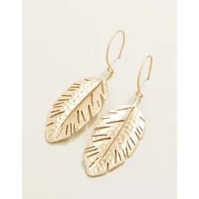 Spartina Calathea Leaf Earrings - Gold