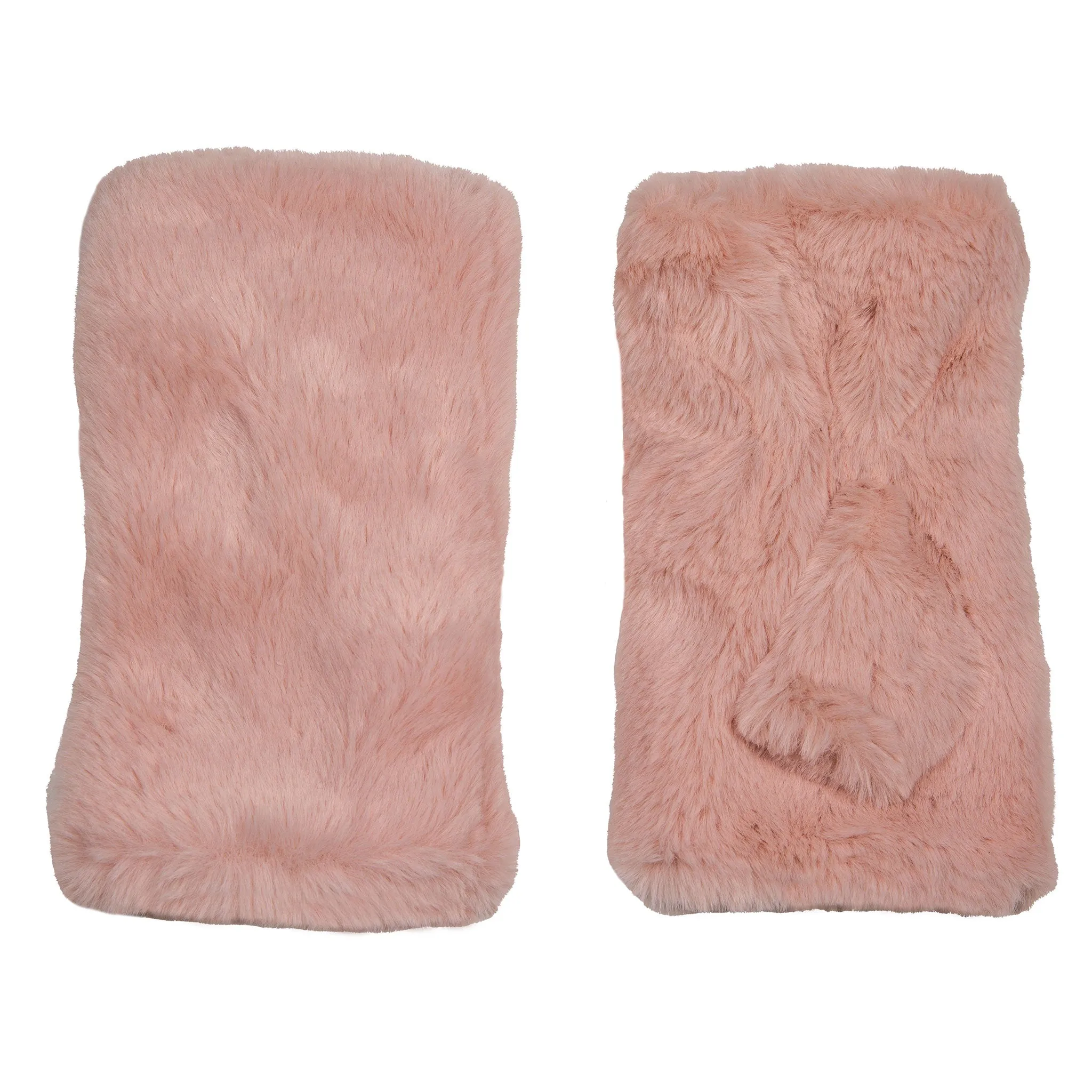 Women’s Fingerless Faux Fur Mittens